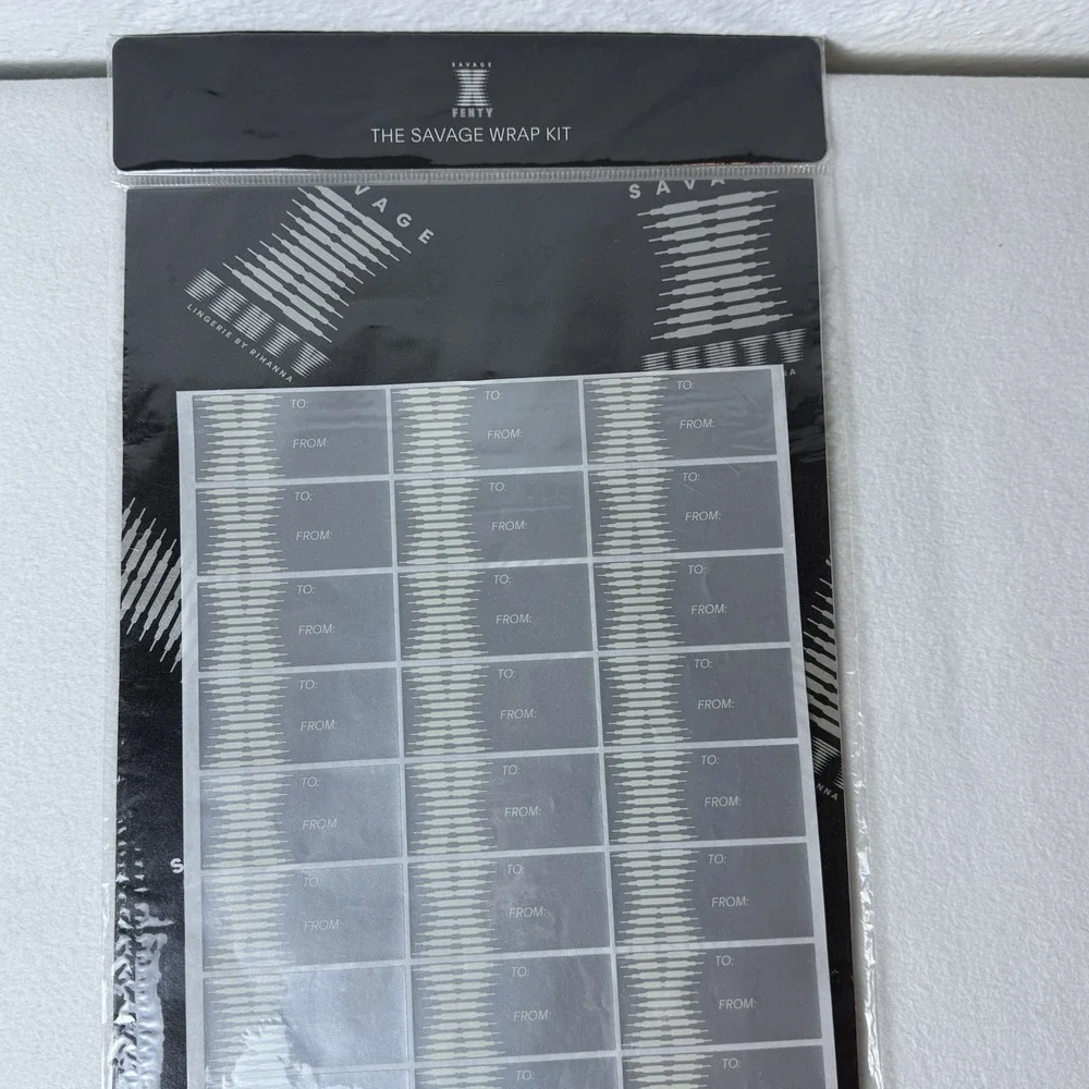 Savage X Fenty Lingerie By Rihanna The Savage Wrap Kit Wrapping Paper Gift Tags